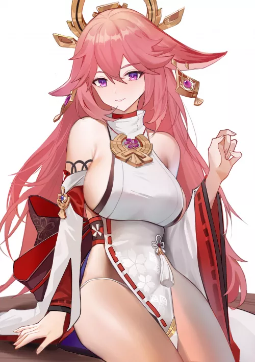 Yae Miko’s boobs [Genshin Impact] by Rihonin