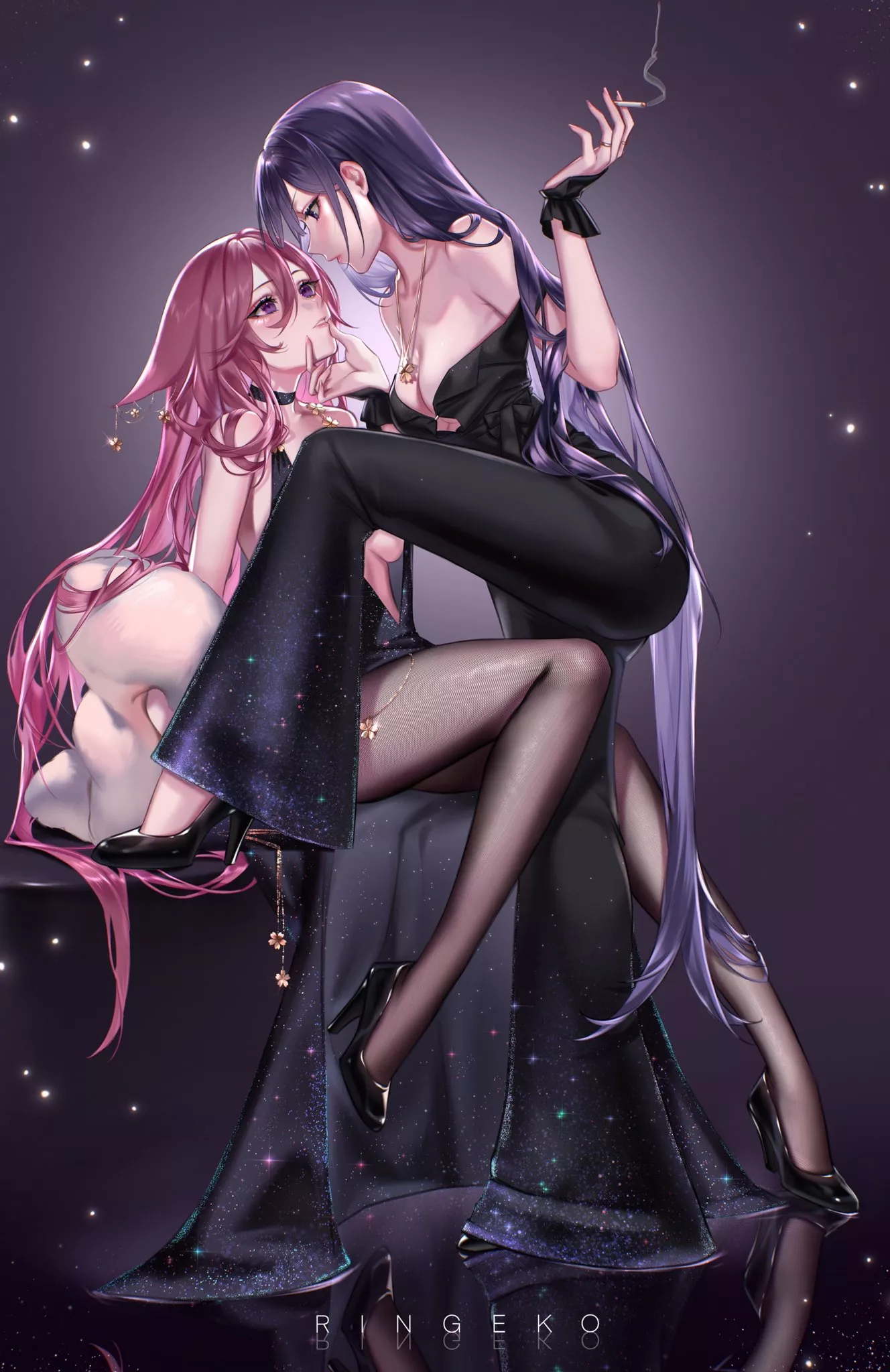 Yae & Raiden [Genshin Impact] posted by pyrophysa