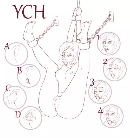 YCH €45! Choose between face and genital options (eg. A1) Finished piece to be rendered in full colour with shading. Dm for more info or to order! by zaffrin