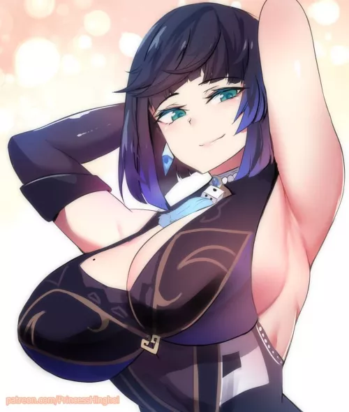 Yelan has some mega mommy milkers by Henthigh_Senpai