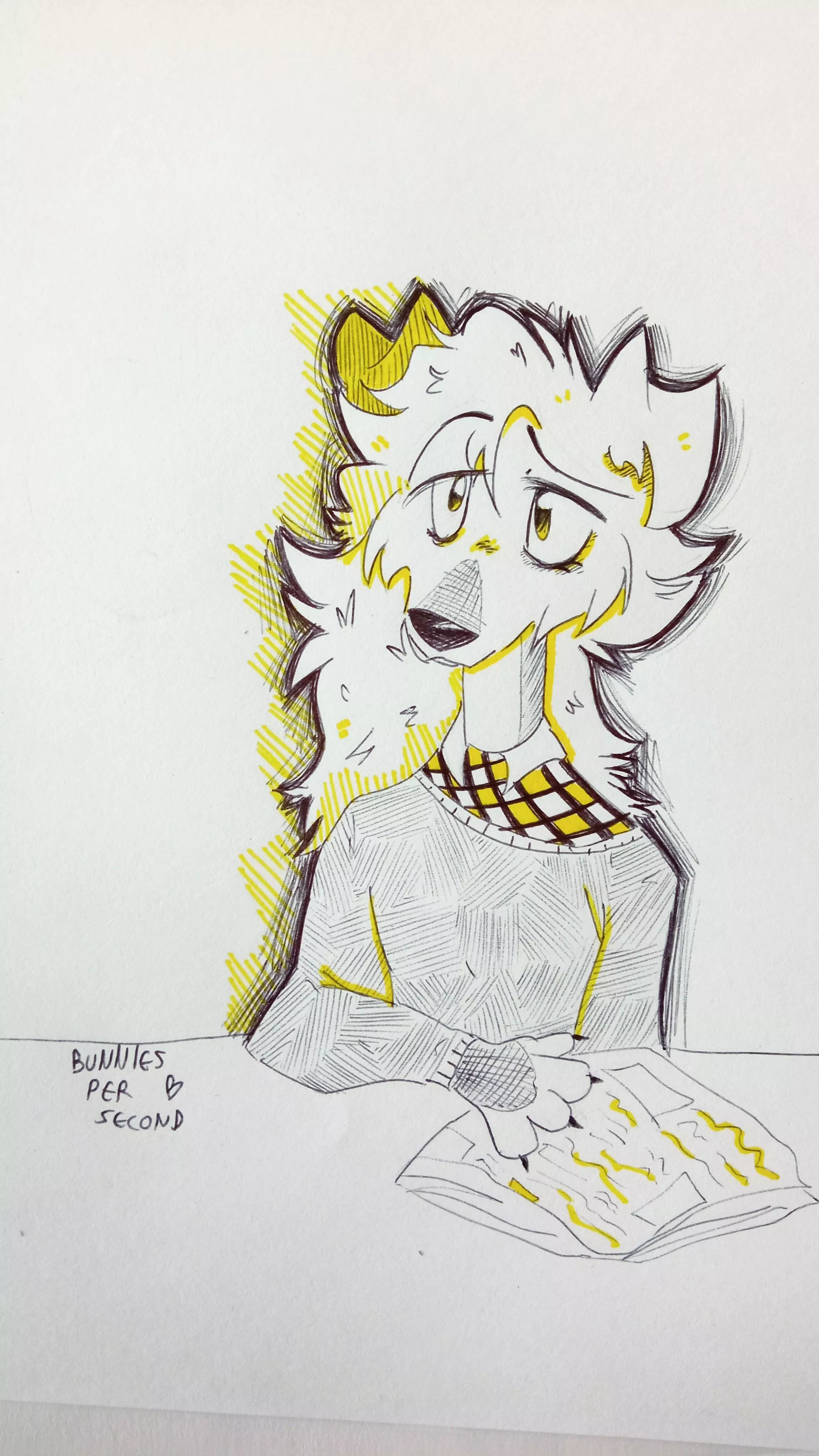 yello + newspaper (art by me) posted by animablu