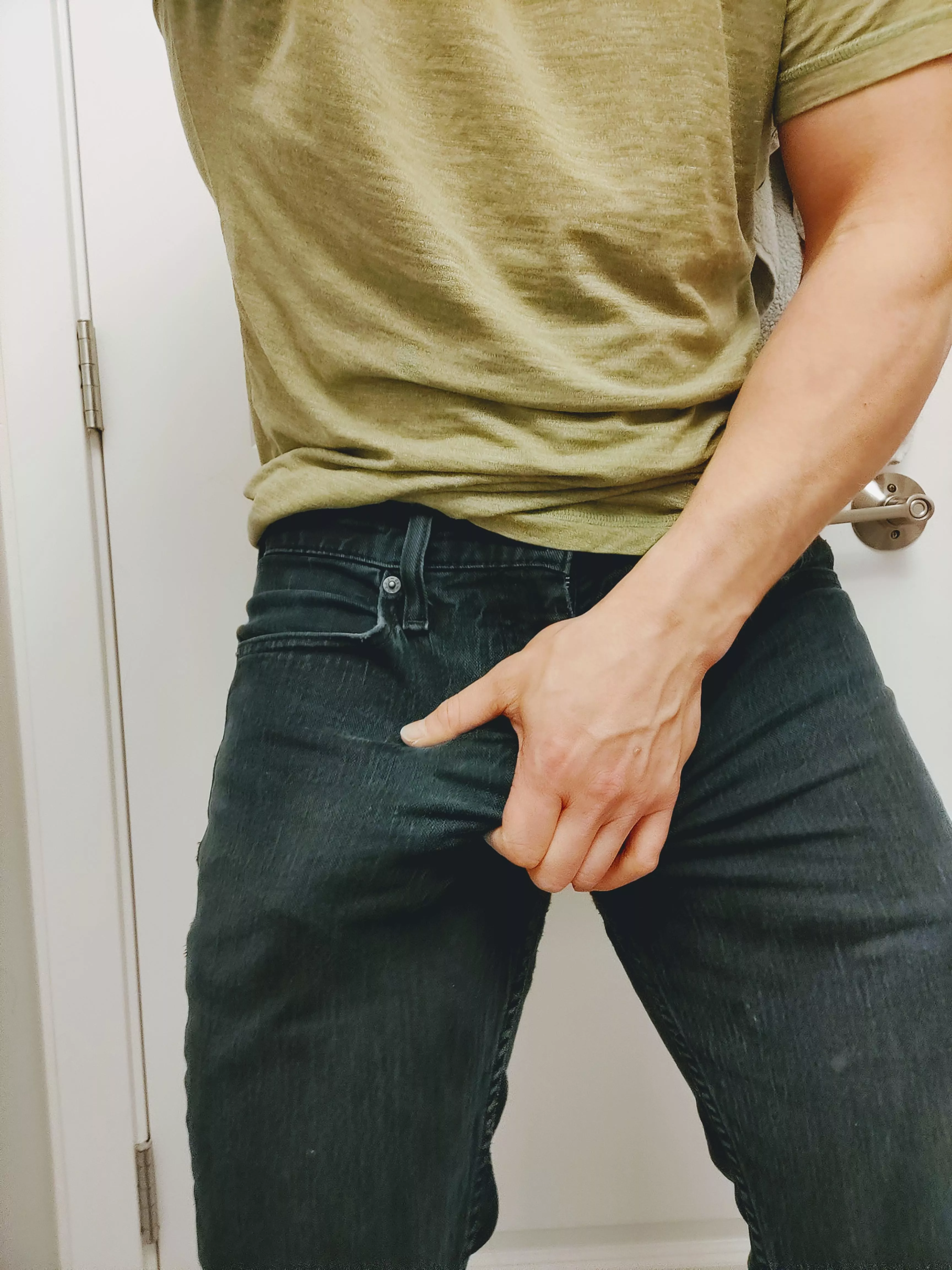 You can just make it out when I have black jeans on. posted by jakebrody22