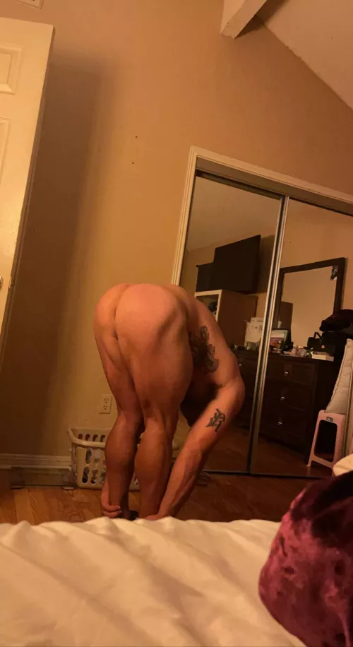 You caught me doing my morning stretches by C-x-r