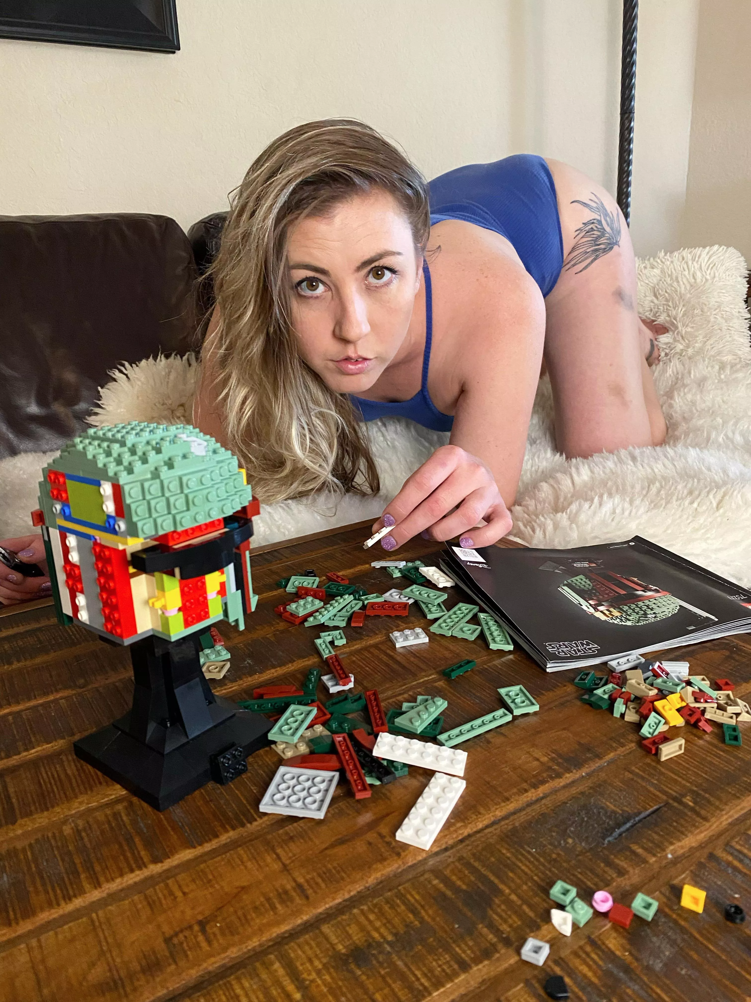 You come home to this, are you playing with me or the legos first? [OC] posted by MissJuicyLucyX