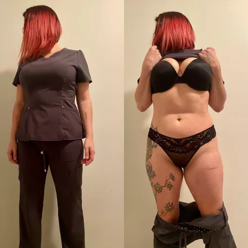 You never know what a nurse is hiding under those scrubs! by toraodyne