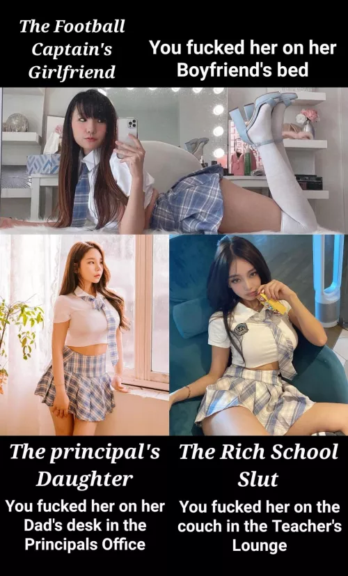 You reminisce the three best fucks you had throughout this school year. Who was the most fun? by Mr_MakeitNasty