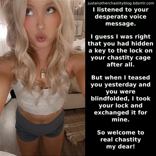 You thought you could cheat her that way? Tough luck! by justchastityblog