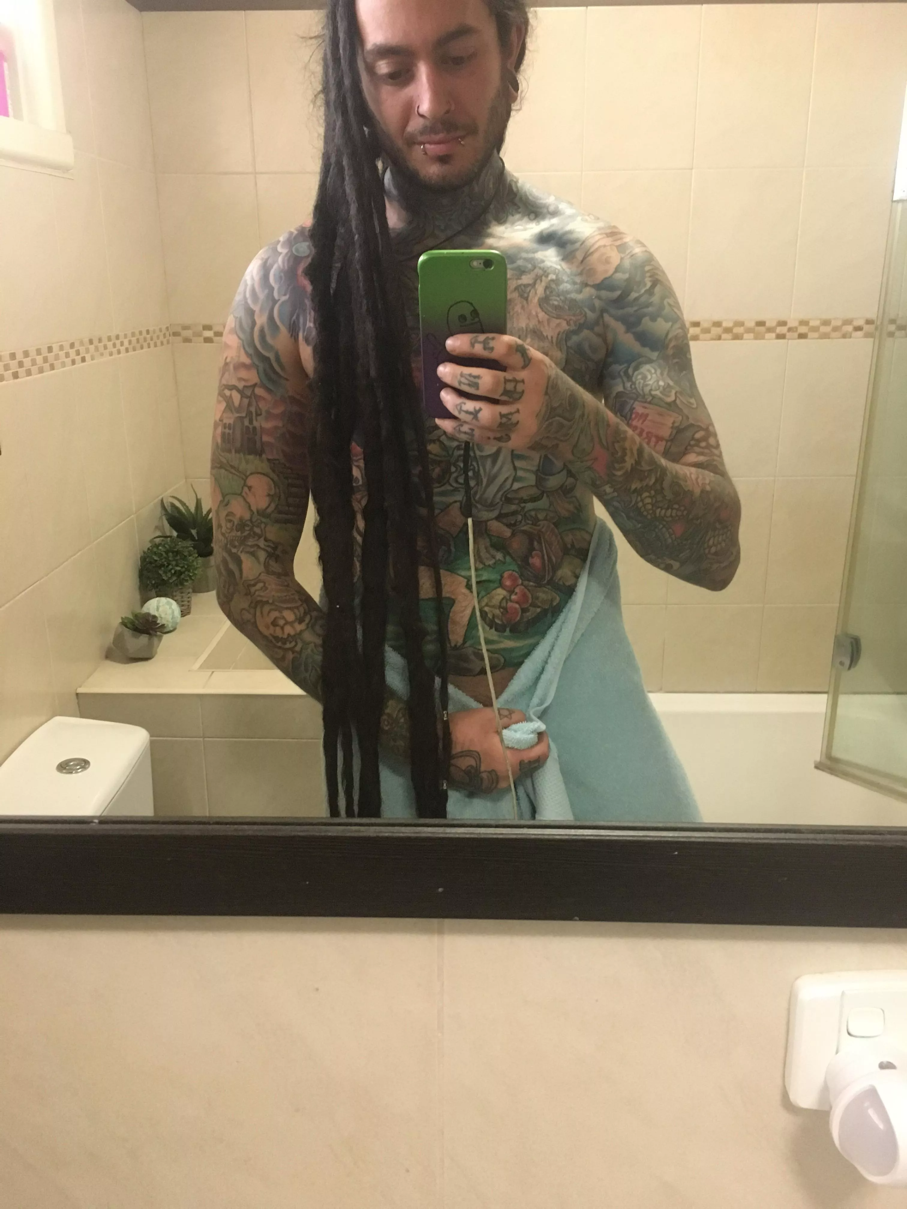 You’ll have to speak up, I’m wearing a towel posted by Dreads_for_days