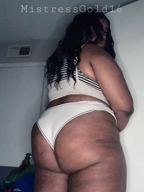 Your little cock would be smothered by my Plump Ass on your knees Worshiping Now [domme] by blacknpus