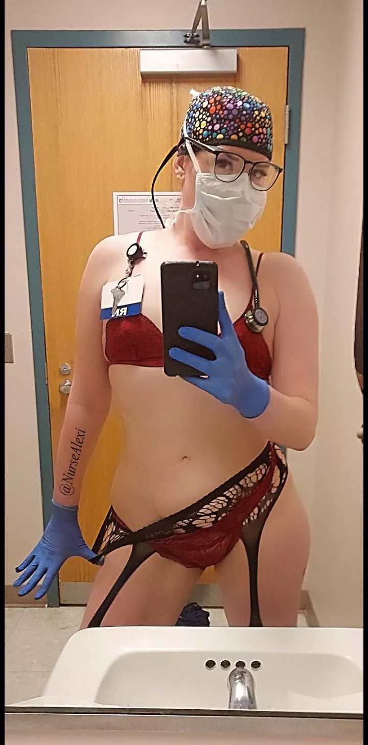 Your naughty nurse is feeling extra naughty today. Wanna play? Let me help you get well 💋👌👅💦💥💜 posted by nursealexi