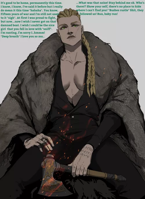 Your warrior, your wife. [Muscular woman] [warrior] [wholesome] [impending battle] by Bitter-Dimension2687