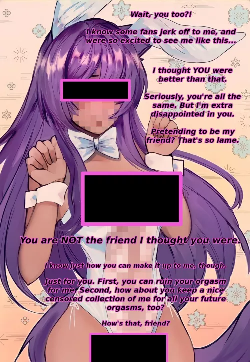 You're a terrible friend. How could you? [F][Censored][Ruined Orgasm][art by @succubvtch][edit by me] by medium-censored-pics