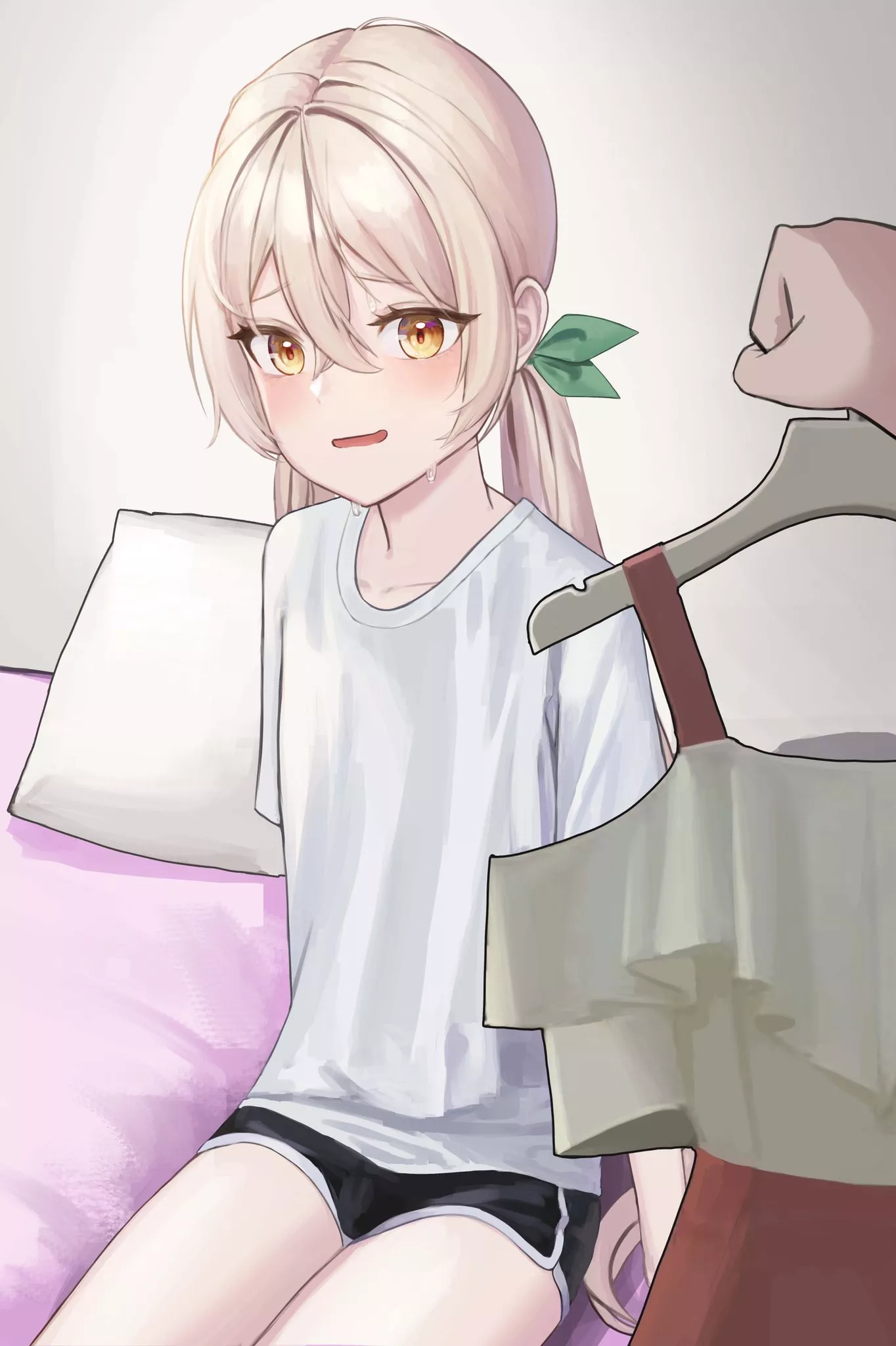 You're pretty cute, mind trying this on for me? posted by smolbaka