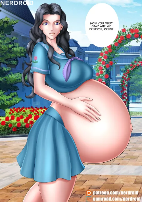 Yukako Yamagishi pregnant - JoJo's Bizarre Adventure - Art by me(NerDroid) by Ner-Droid