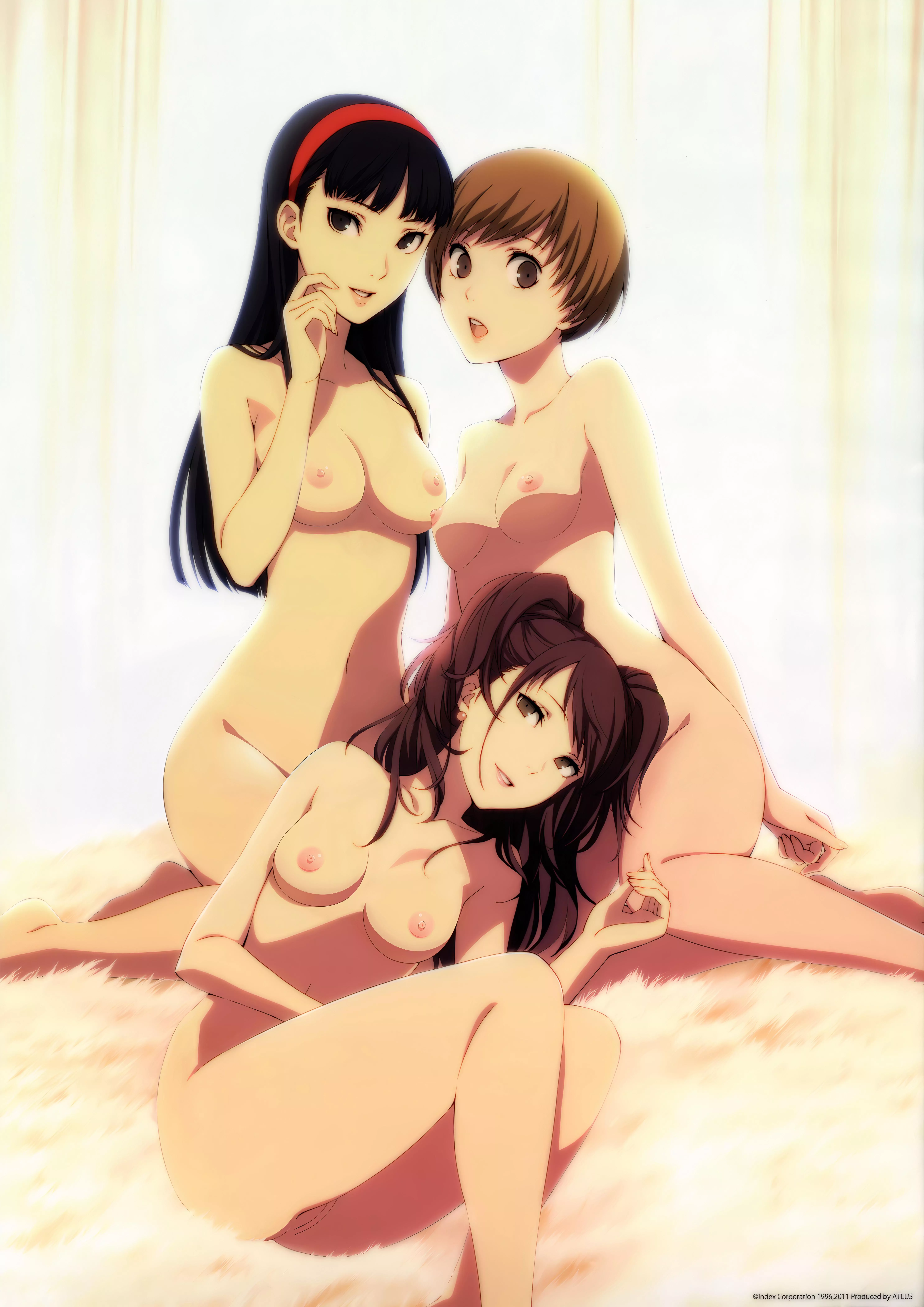 Yukiko, Rise, and Chie having a sleepover posted by VampireQueenDespair