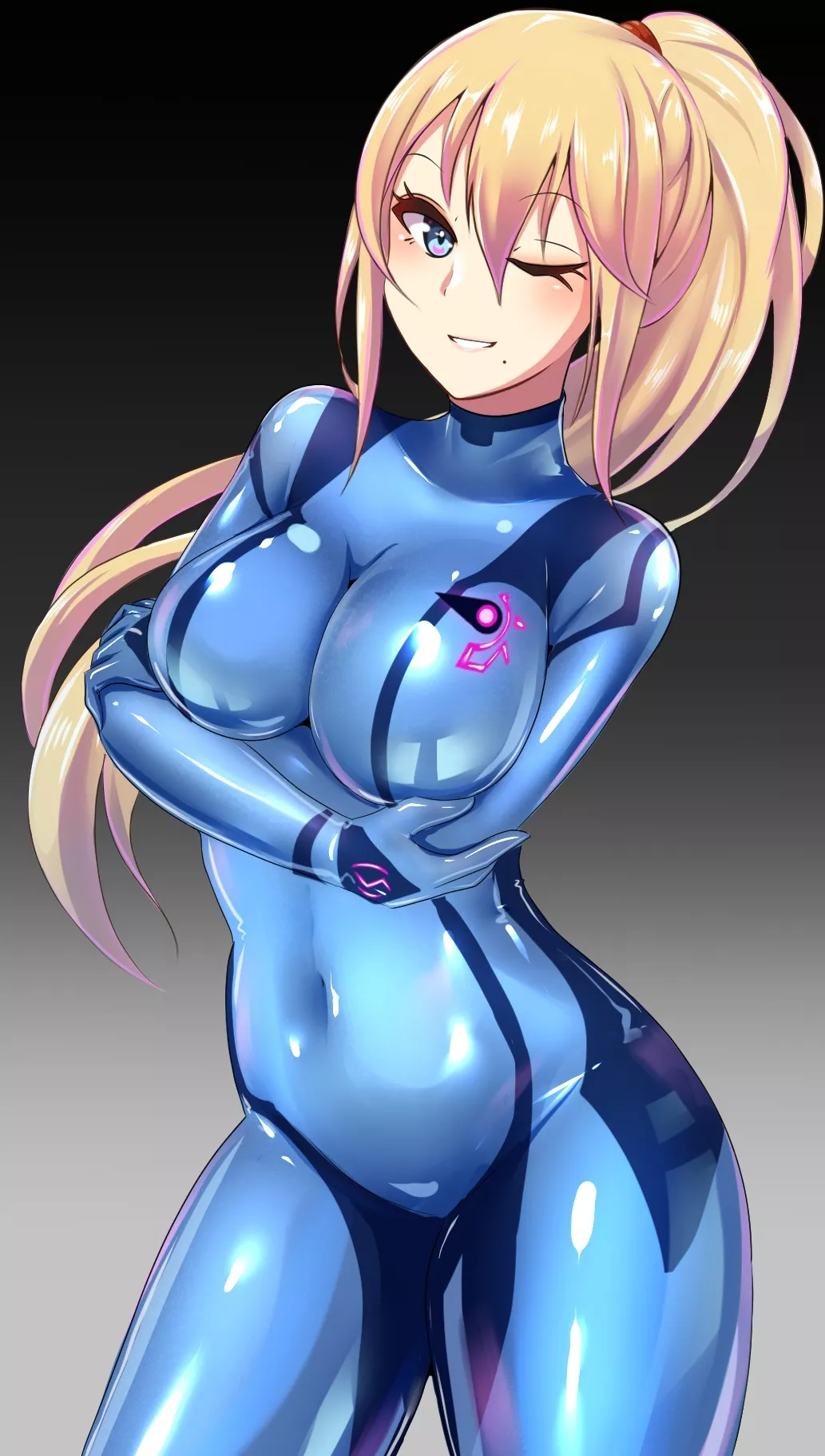 Zero Suit Samus Shiny Smiling (Ibusuki ) [Metroid] posted by sequence_string