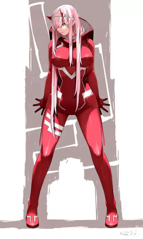 Zero Two Back Against The Wall (Happa) [Darling In The Franxx] by sequence_string