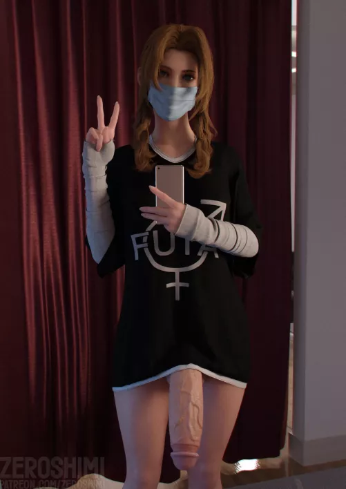 [Zeroshimi] Futa Aerith FFVII by PNKCRMPI