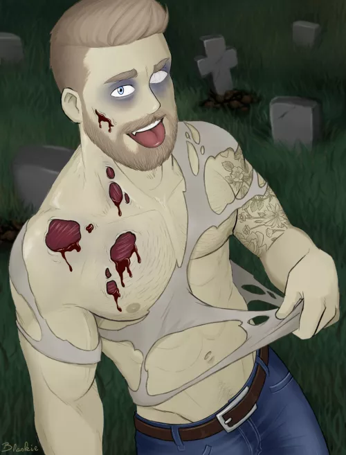 Zombinfluencer (collab with @_dougoud) by blank_page_drawings