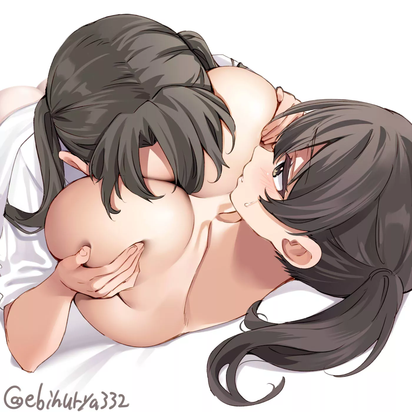 Zuikaku appreciating Kaga's breasts (Ebifurya) [KanColle] posted by llamanatee