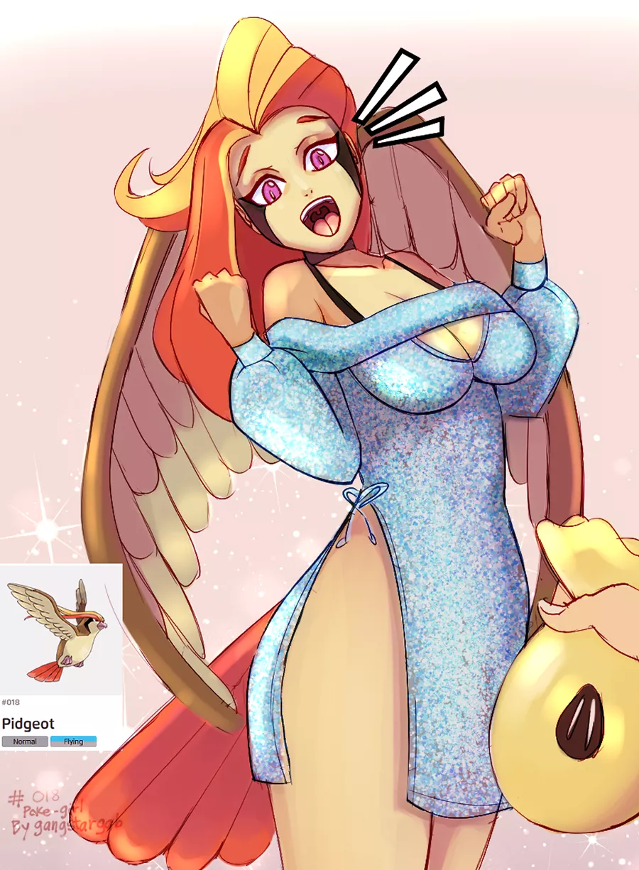 018- Pidgeot girl by Ganstargab posted by gabadraw