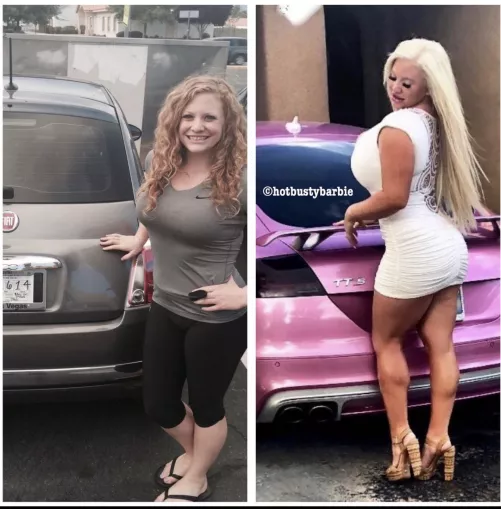 Before and After! Would you fuck both? by Hotbustybarbiex