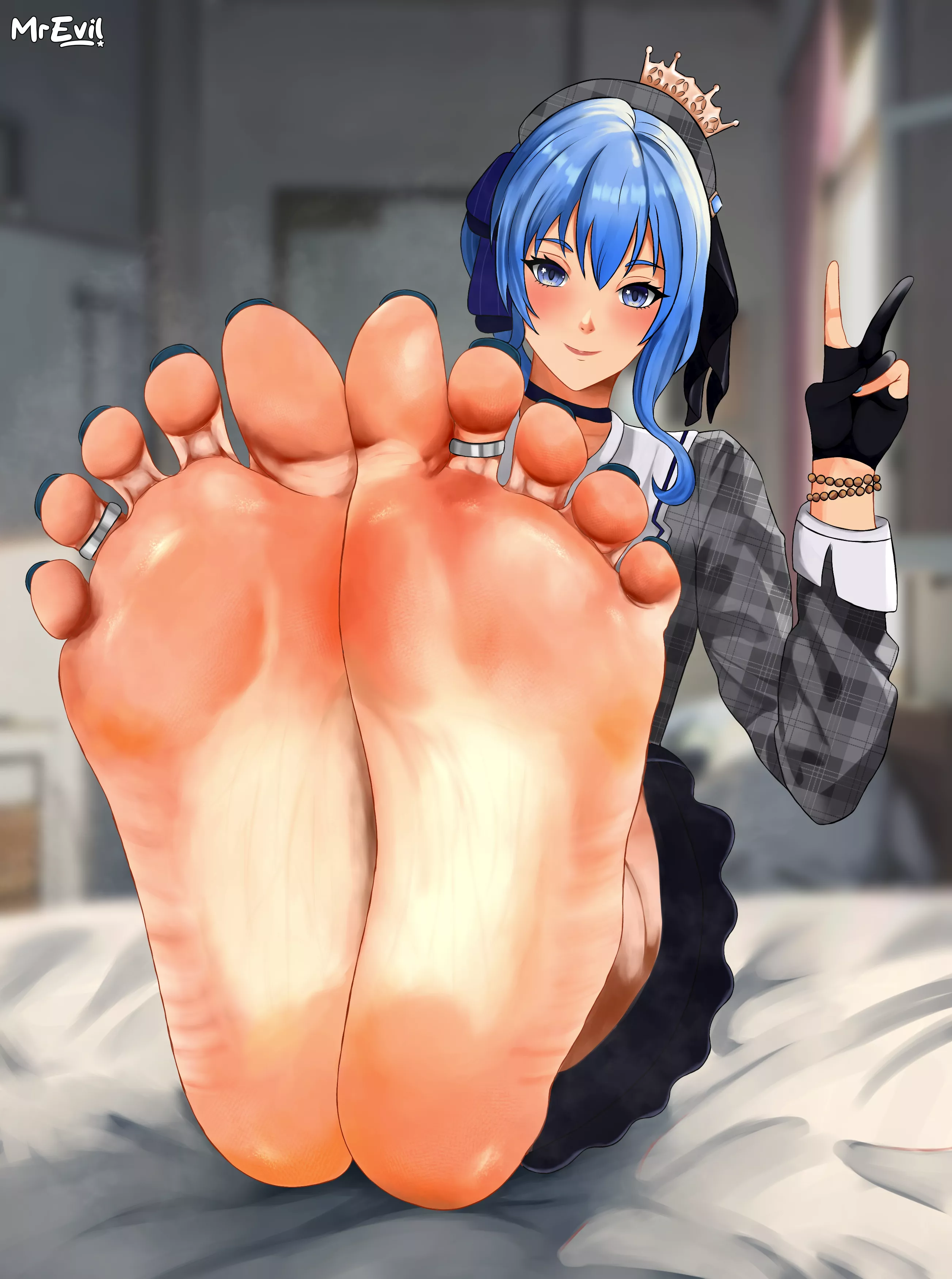 Hoshimachi Suisei (VTuber) [Artist: MREVIL] posted by ComaOfSouls