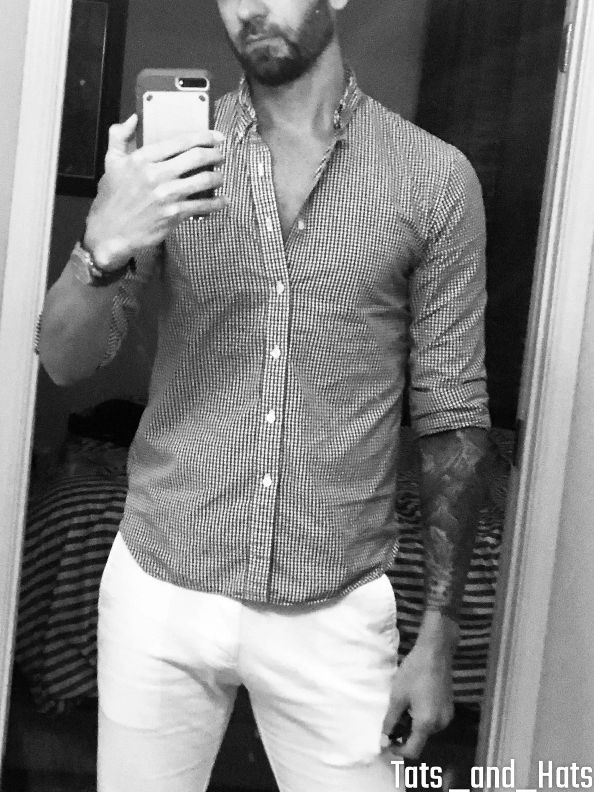 I wear clothes sometimes too ya know… posted by tats_and_hats