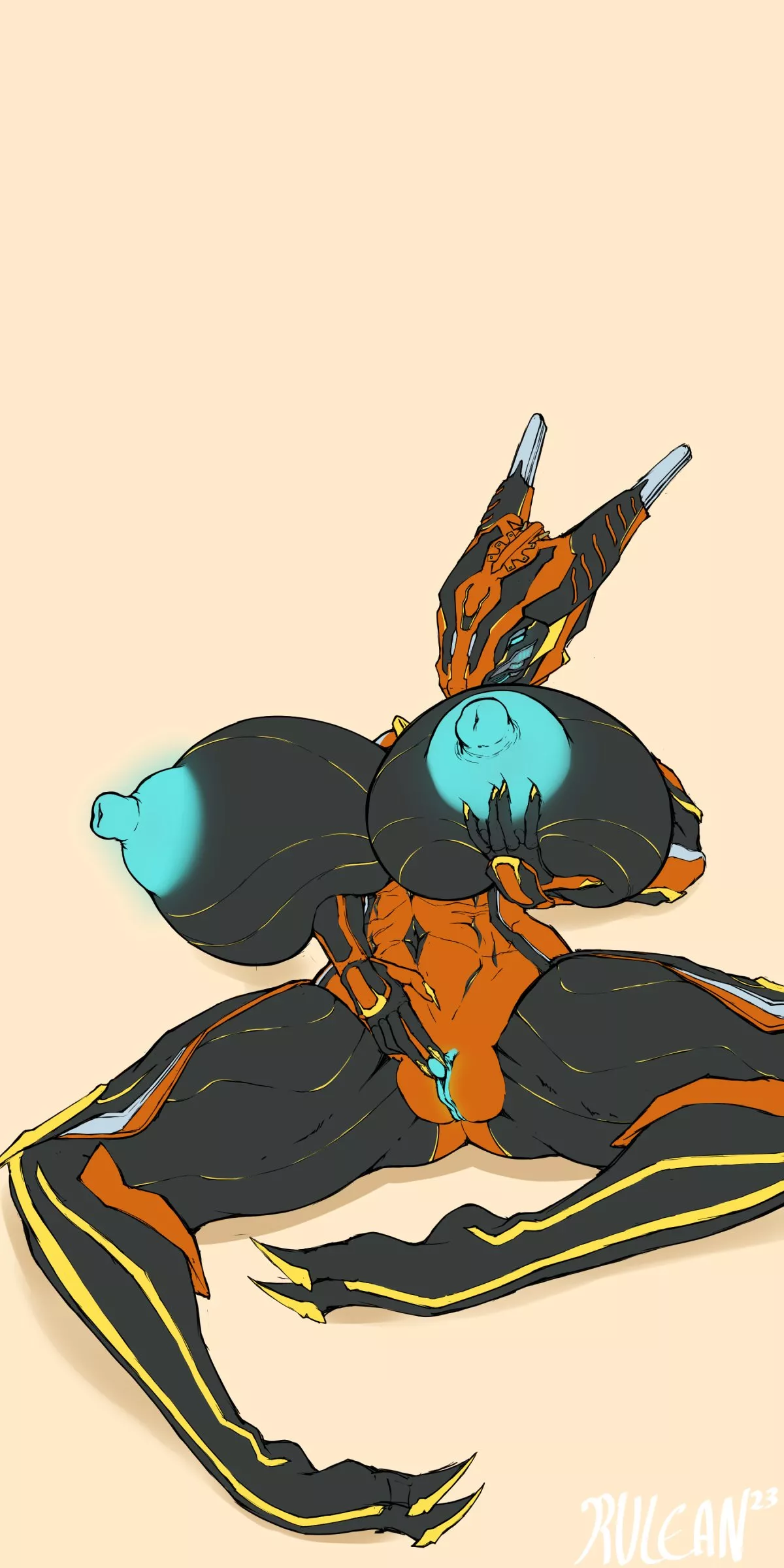 [Valkyr] Pleasuring Herself (Ruleanart) posted by Darthmufin