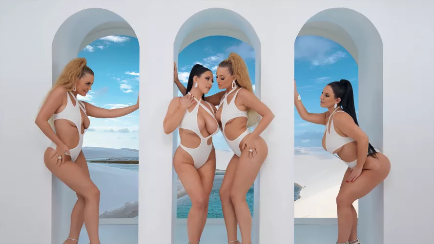 Angela White x Blake Blossom [3840x2160] by kissmysis