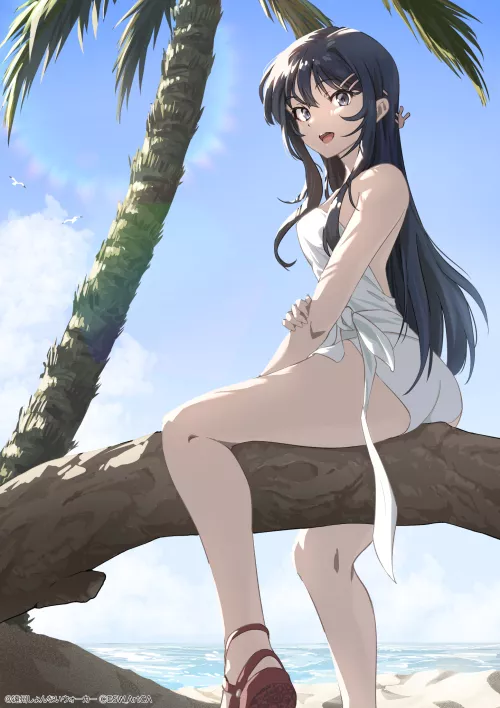 Mai sitting on a tree [Seishun Buta Yarou] by xSaviour_N