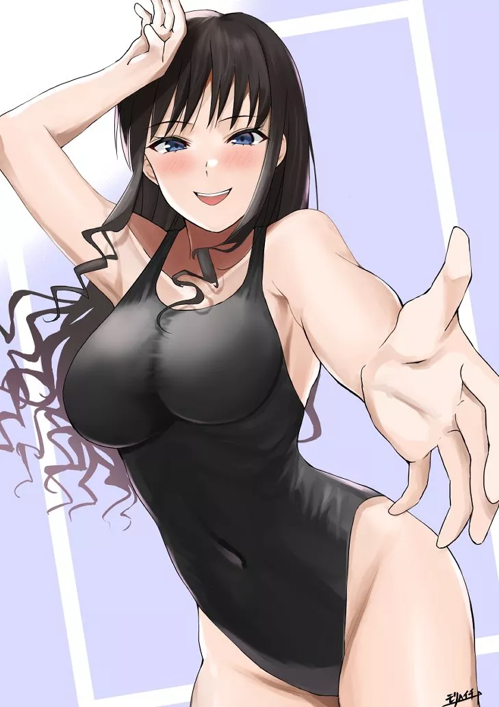 Morishima Haruka in Black School Swimsuit [Amagami SS] (Mori Heichi) posted by ecchi_neko