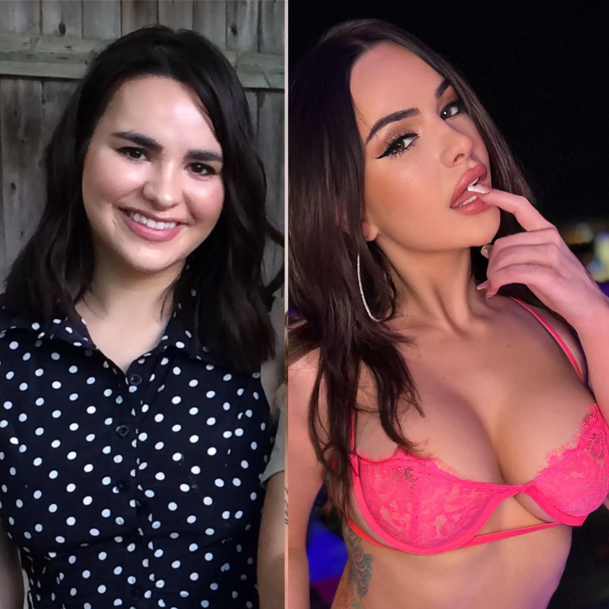 My bimbo journey so far! I’ve lost weight, got my tits done, fillers, and it’s all still the beginning! Can’t wait to progress even more into the bimbo doll I’ve always dreamed of being! 🩷 posted by bimbomeplease