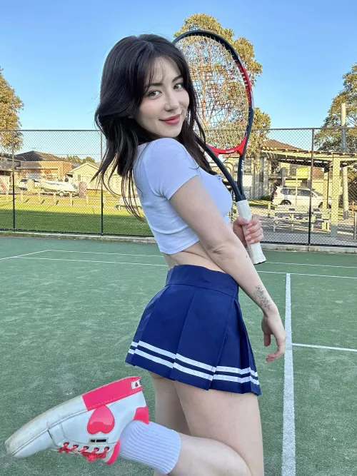 My friend told me not to wear this to my first tennis lesson. I’m so glad I didn’t listen lol ;) by lunalovekiss