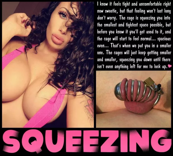 SQUEEZING [chastity] [femdom] [shrinking] by Teas_Denial