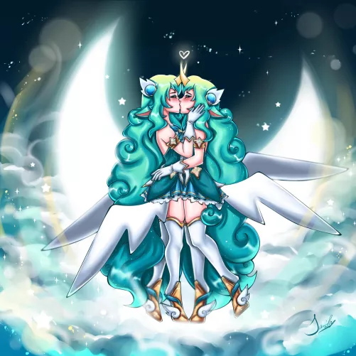 Star Guardian Soraka Selfcest (JamilSC11) by VanilleRainbow