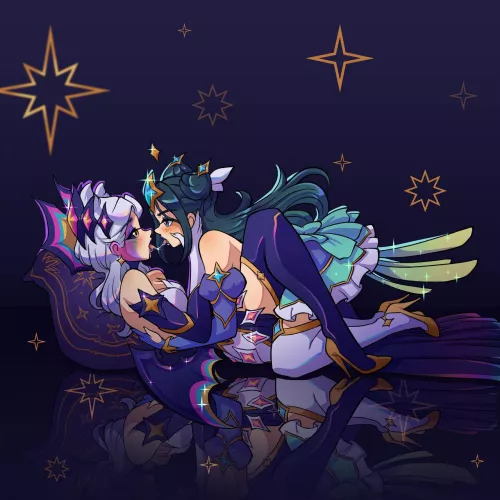 Star Guardian Syndra x Star Nemesis Morgana (Lysum01) by VanilleRainbow