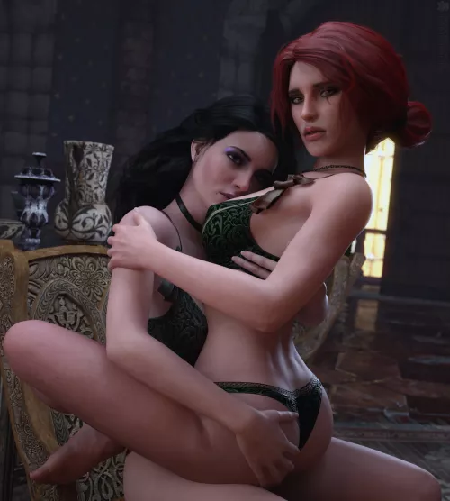 Triss and Yennefer (MissAlly) by lexeriks