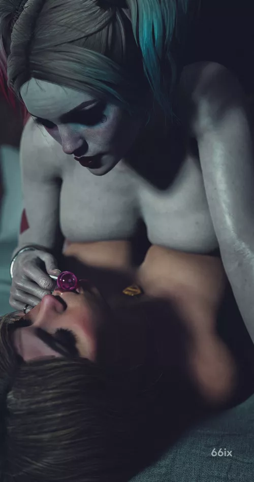 Harley Quinn & Supergirl (66ix) [DC] by Mxfyn