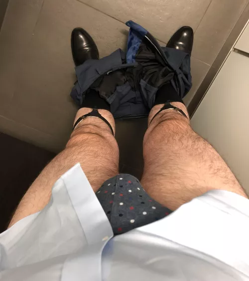 I didn’t take this today but it’s worth posting to get your opinions on sock garters and polka-dot briefs (42) by Richardse110