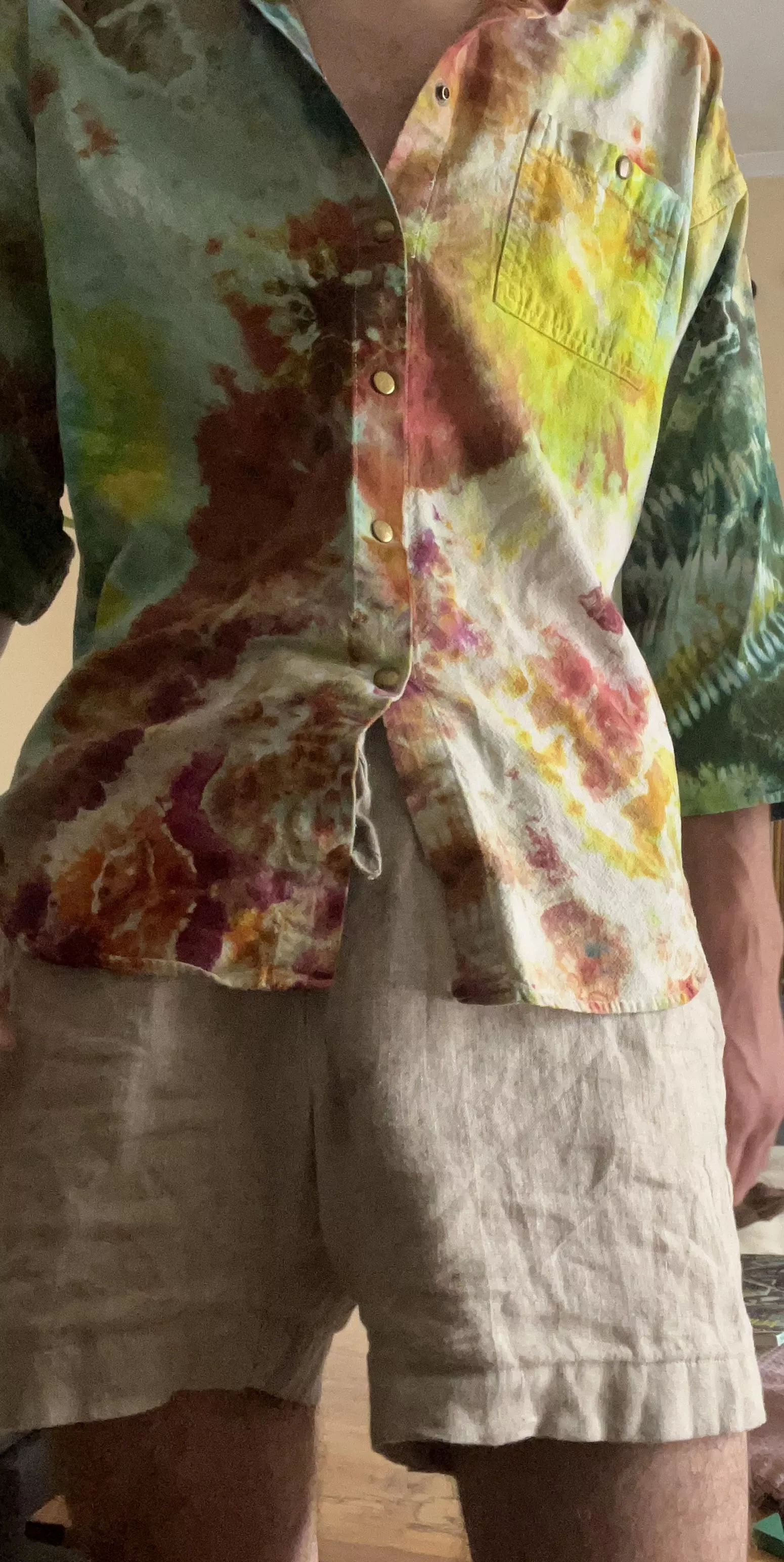 My dick is almost falling out, you think the new linen shorts are too showy? posted by Head-Combination-561