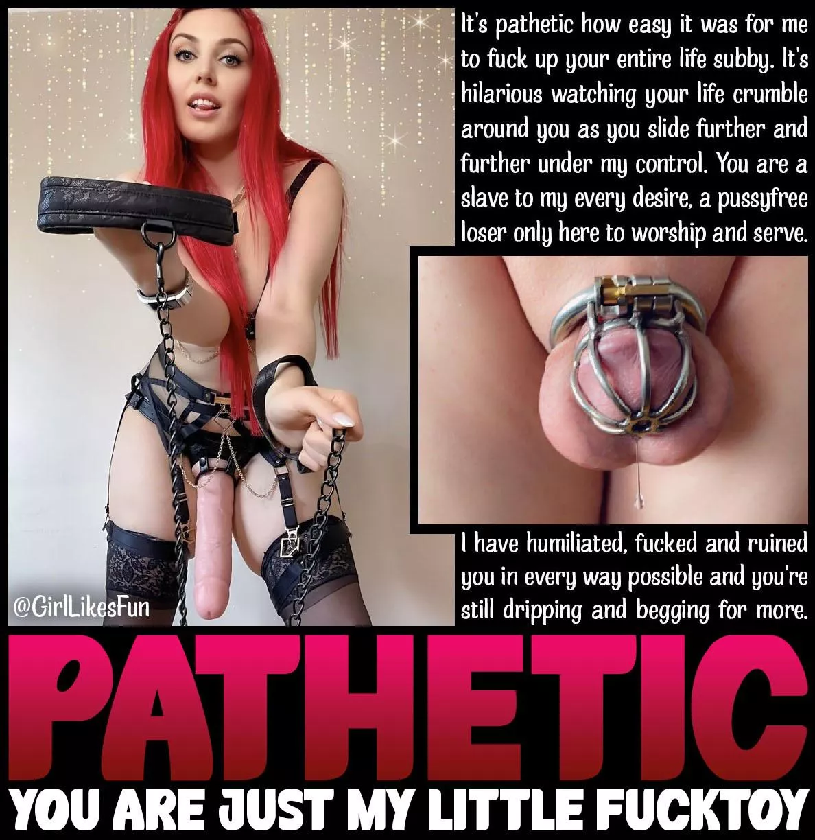 PATHETIC [chastity] [femdom] [pegging] posted by Teas_Denial
