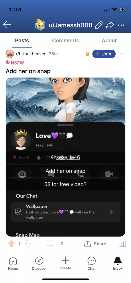 Add her on snap by Jamessh008