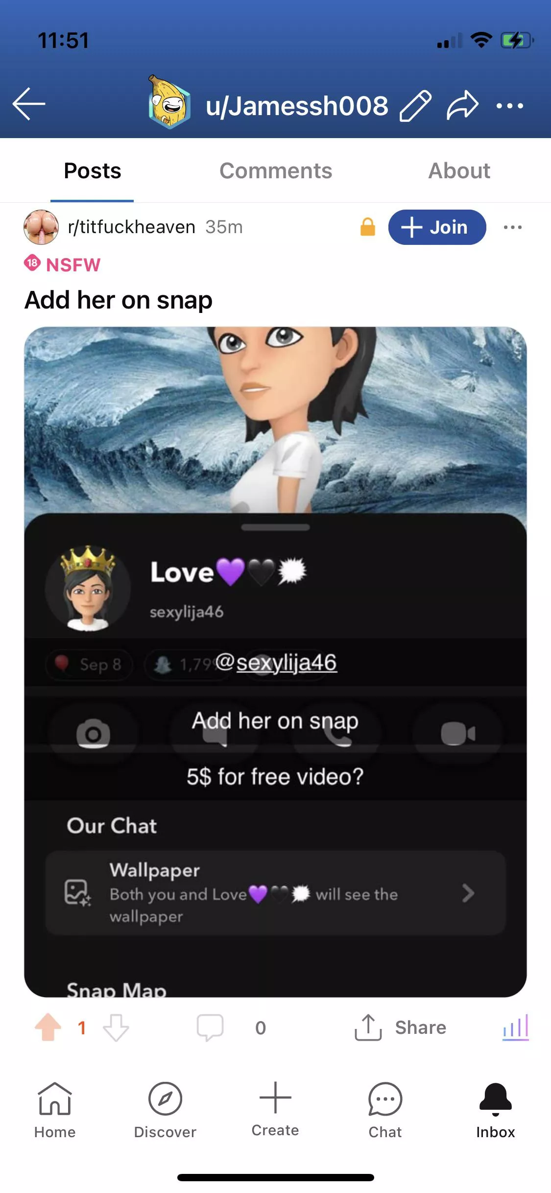 Add her on snap posted by Jamessh008