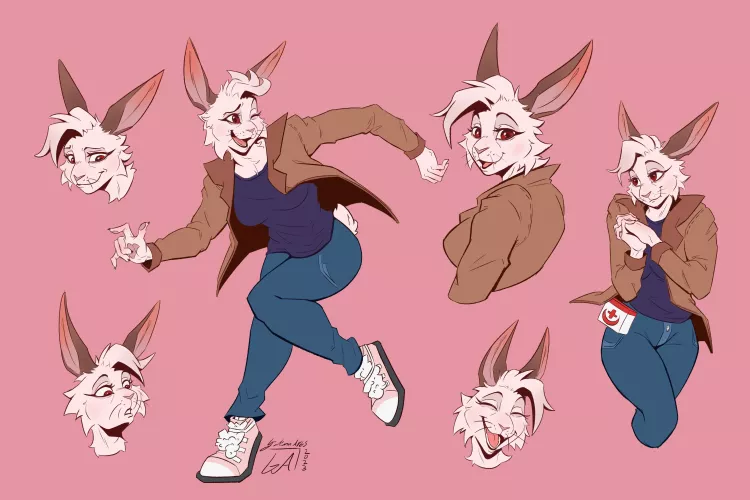 Bunny page commission :) - Art by me 🍪 by Galinn-Arts