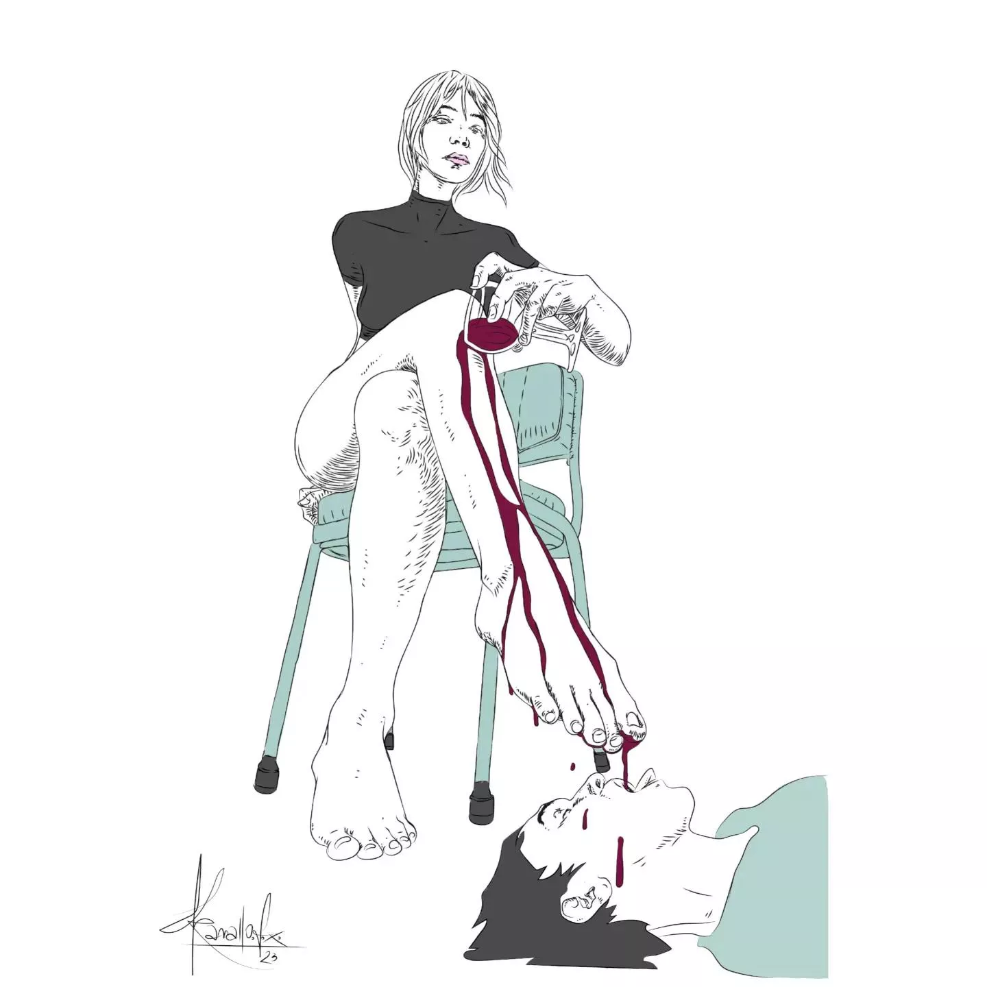 I like that my subs have a talent for drawing and make art of our last meeting posted by MsNobuko