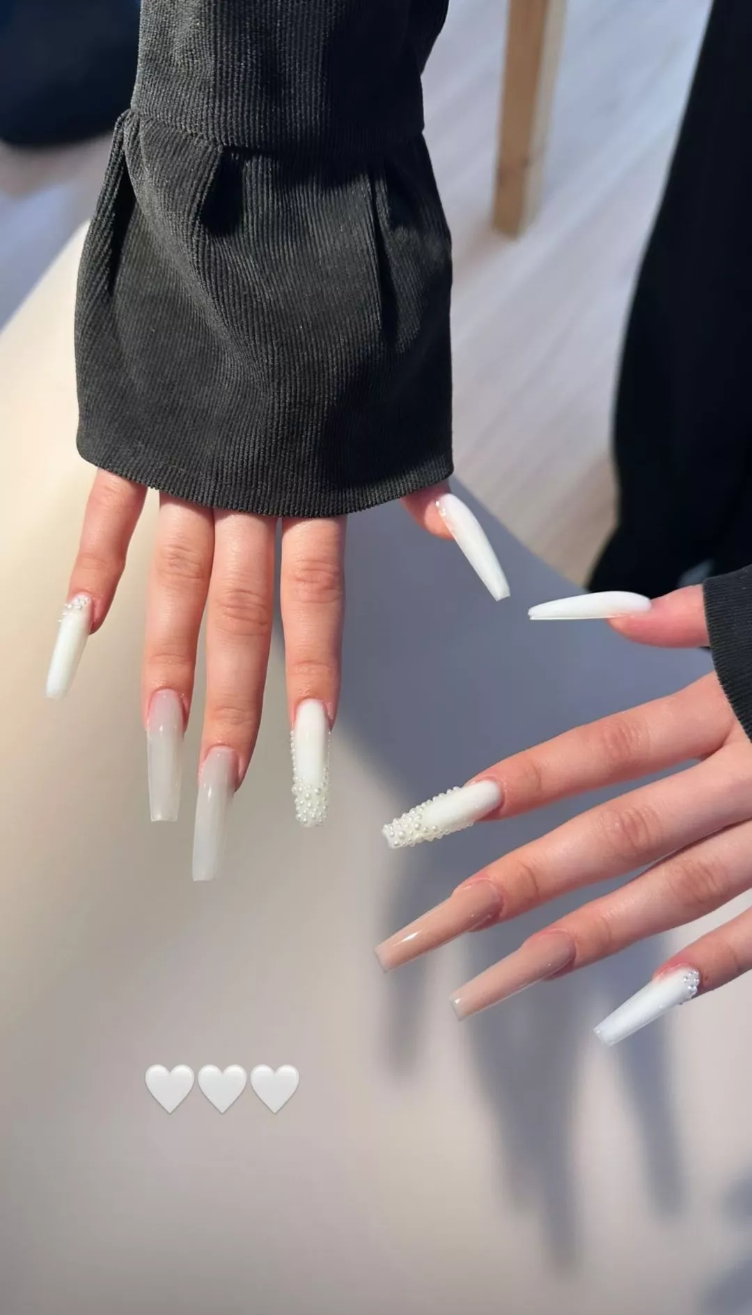 Nude & white mani posted by Polycarbontree