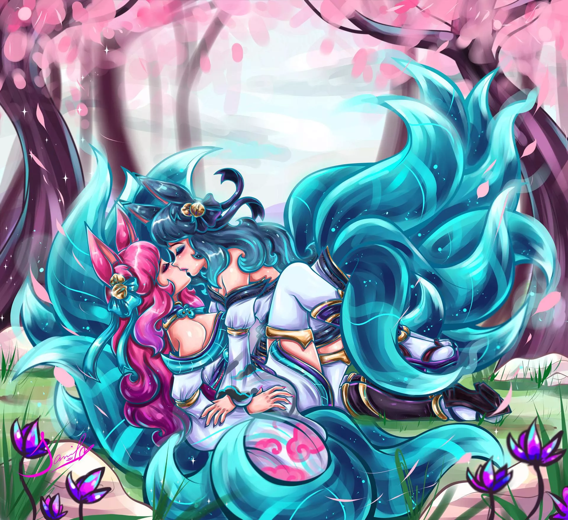 Spirit Blossom Ahri Selfcest (JamilSC11) posted by VanilleRainbow