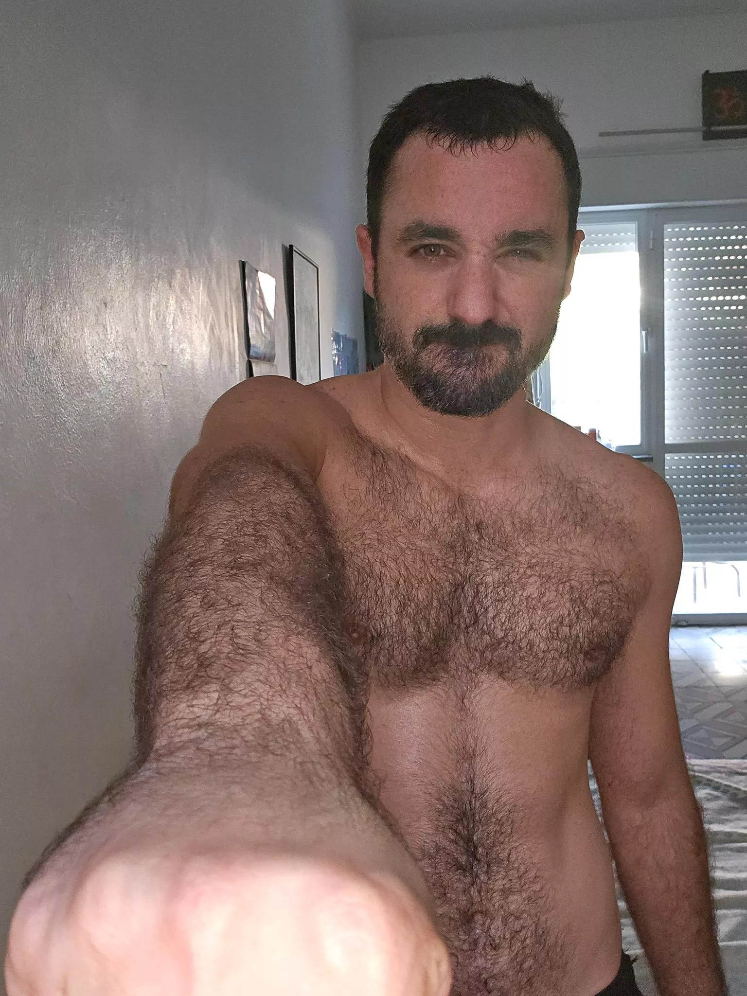 Sweating like hell... very hairy arm anyone? posted by zoro_homo