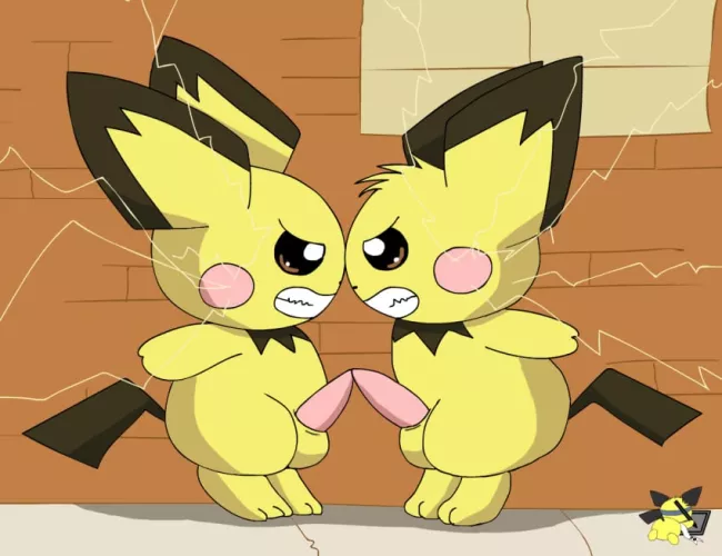 Two male pichu fighting (pichu90) [mm] by TylerHthefishboi